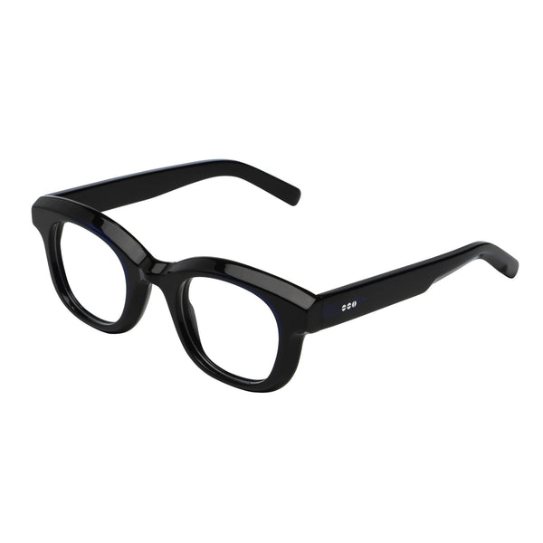 Owen Optical / Black Space Acetate & Blue - Light Lens - Shade Files